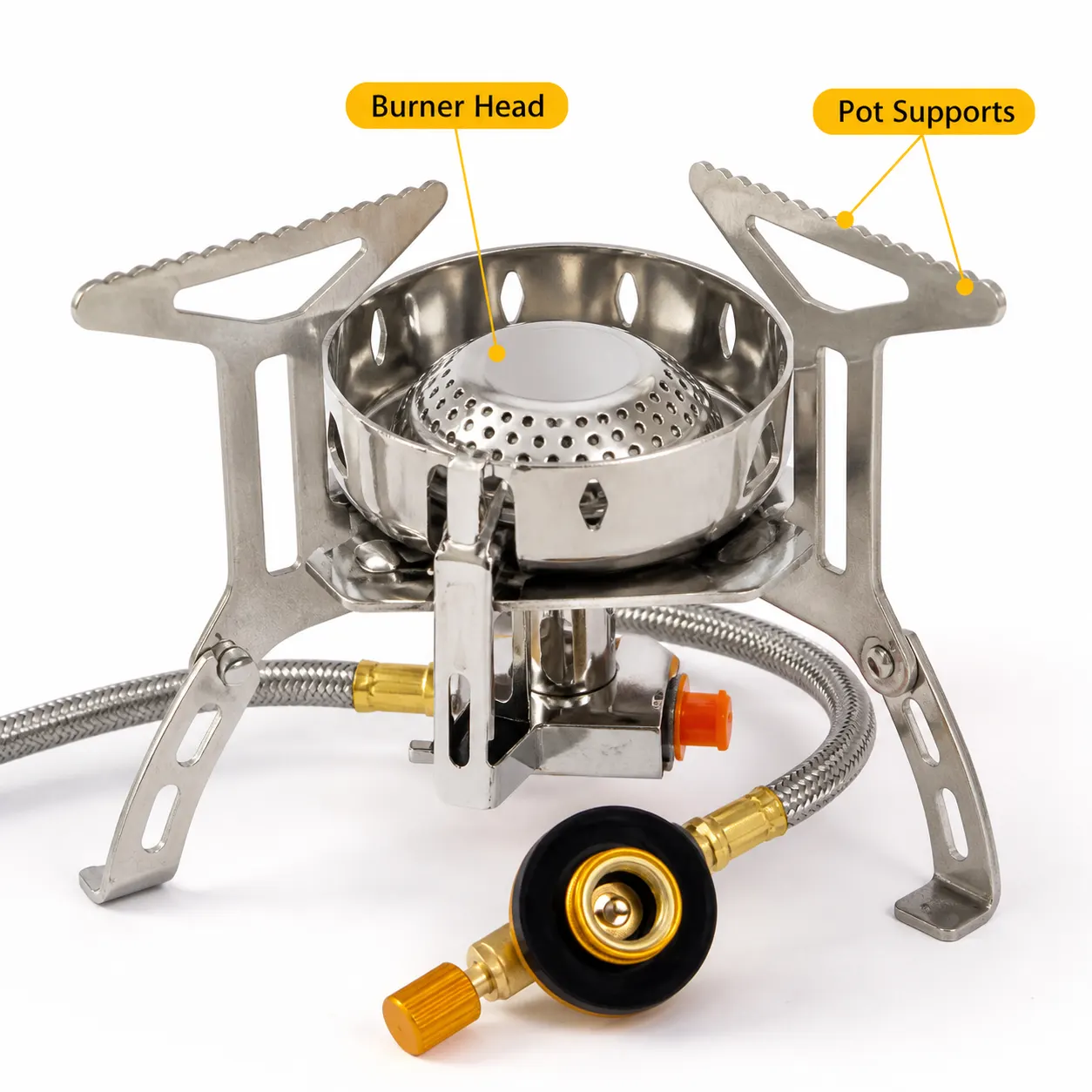 Camping Gas Stove controls and screen