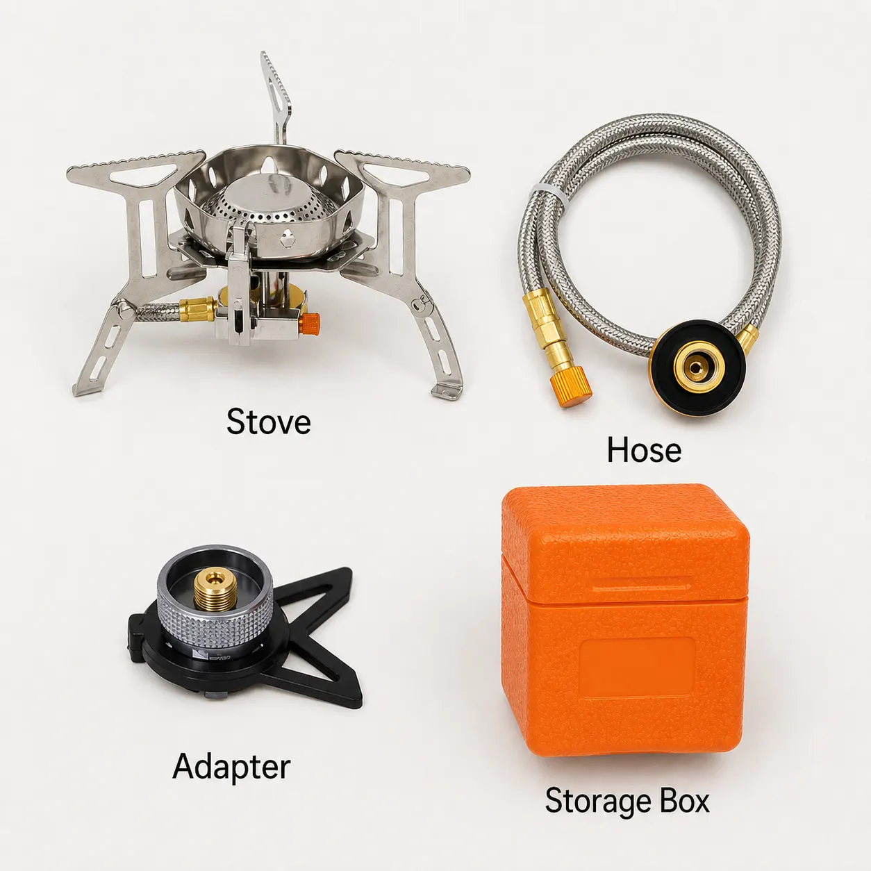 Camping Gas Stove and included accessories